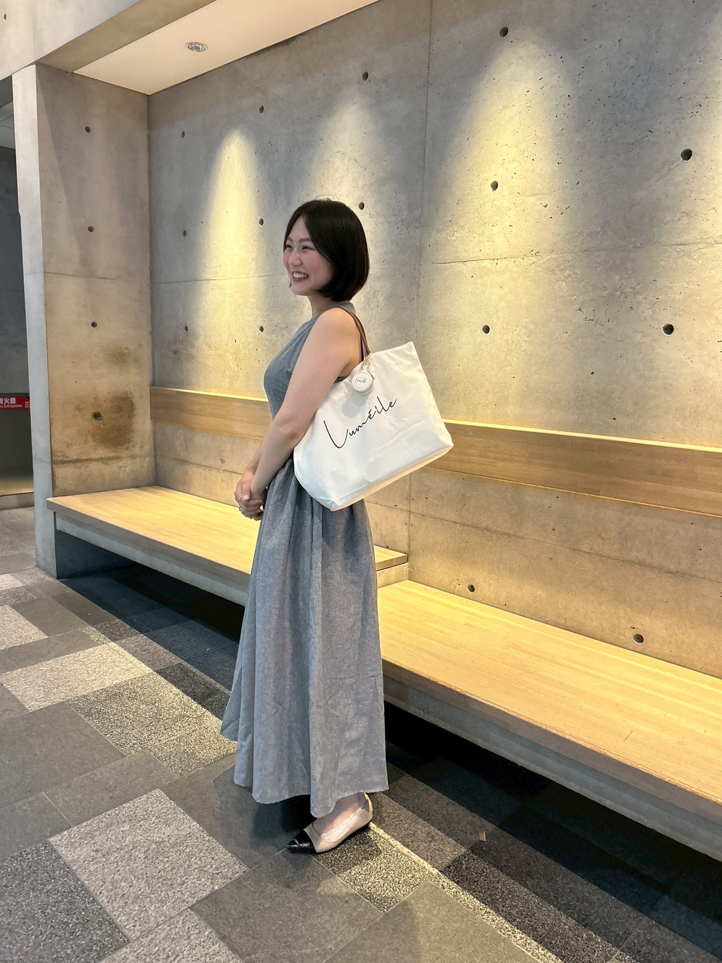 マチつきロゴトートバッグ|Luméile de jour